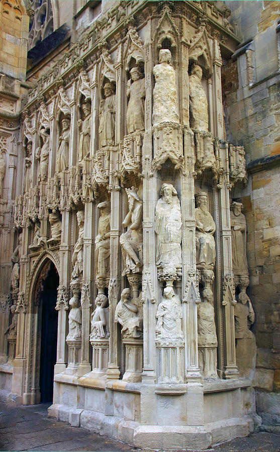 Exeter Cathedral Carved Figures Photograph by Jeff Townsend