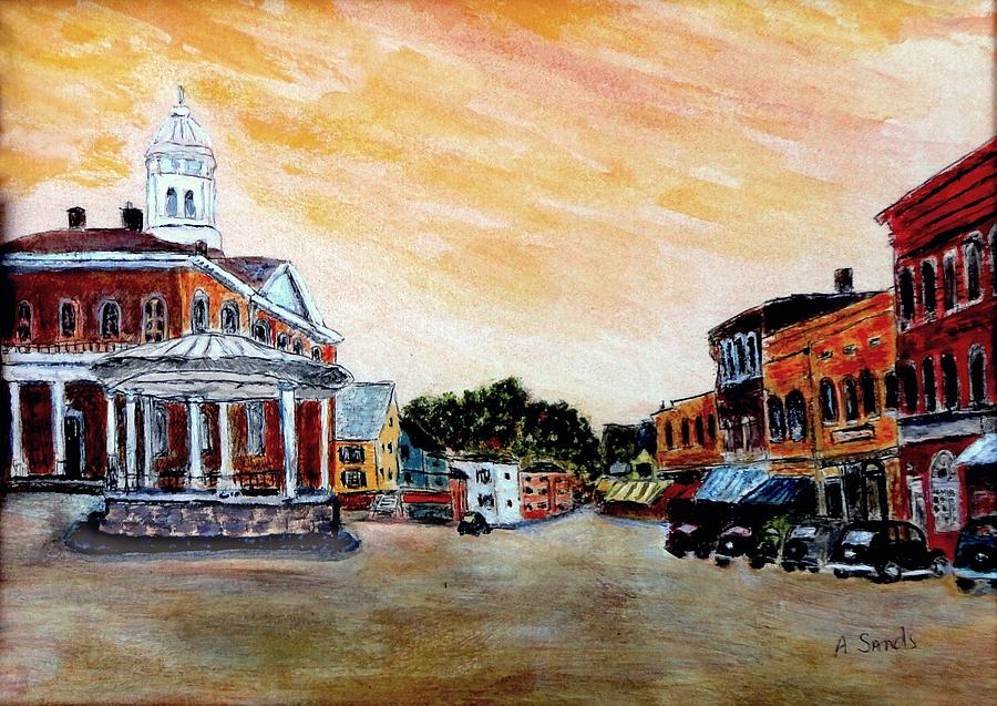 Exeter NH circa 1920 Painting by Anne Sands