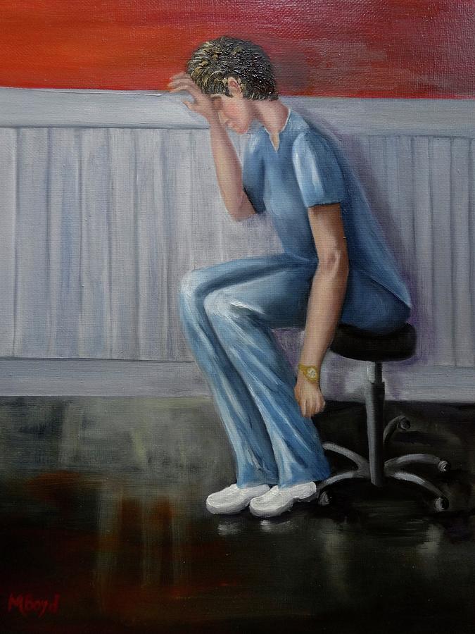 Exhaustion A Tradition of Nursing Painting by Marlyn Boyd