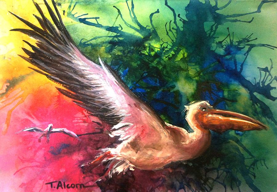 Exhilarated - original sold Painting by Therese Alcorn