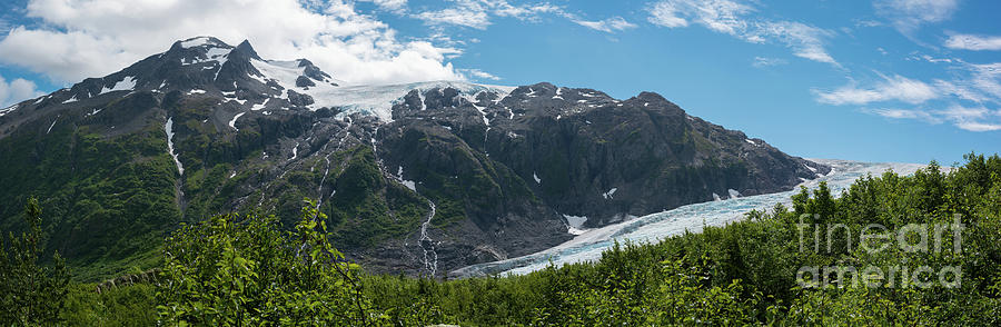 Nature Photograph - Exit Glacier Panorama  by Michael Ver Sprill
