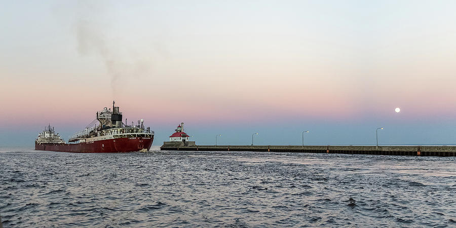 Exiting Duluth Harbor Photograph by Penny Meyers