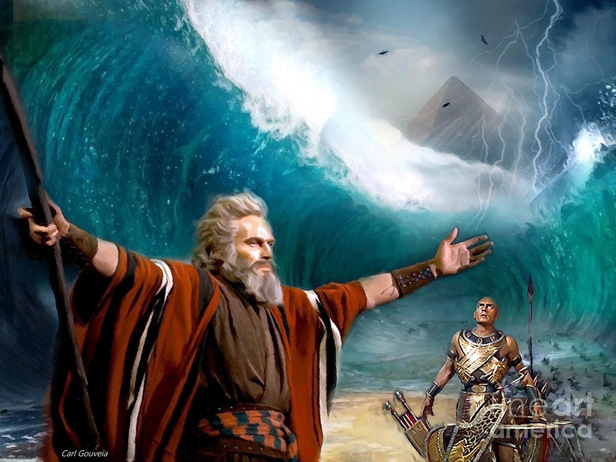 Exodus Moses and Pharaoh  of Egypt Digital Art by Carl Gouveia