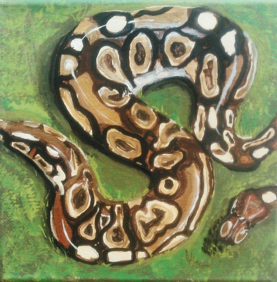 Snakes Painting - EXotic Ball Python by J Mike White