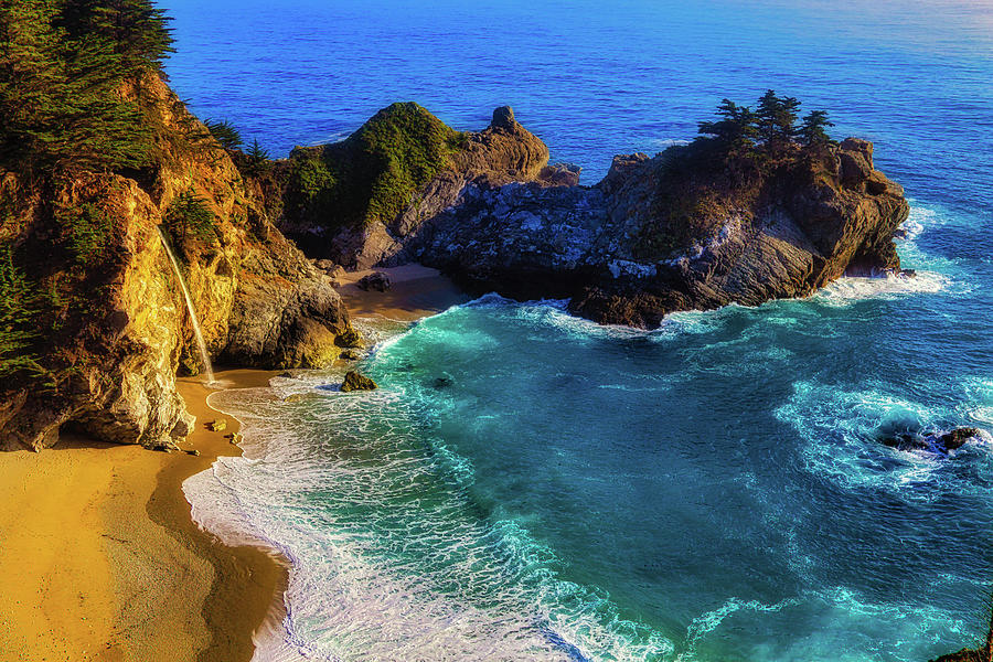 Exotic Big Sur Waterfall Photograph by Garry Gay