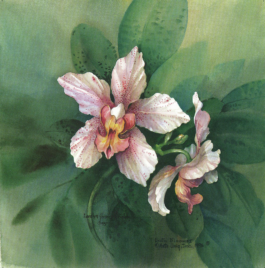 Exotic Blooms I Painting by Carolyn Shores Wright