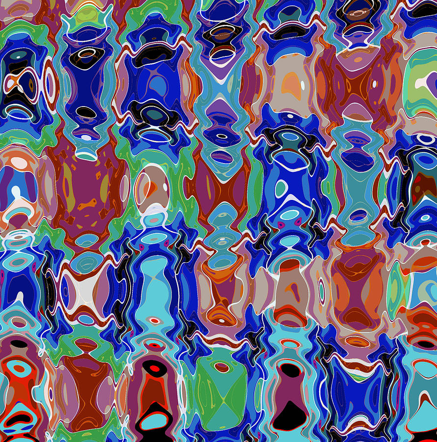 Unique Mixed Media - Exotic Color Graphics Amazing Unique Shapes Pattern Dancing spectrum by Navin Joshi