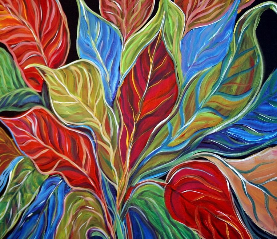 Fantasy Painting - Exotic Foliage by Luiza Vizoli