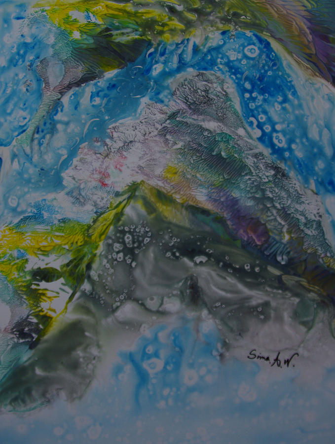Exotic Landscape # 76 Painting by Sima Amid Wewetzer