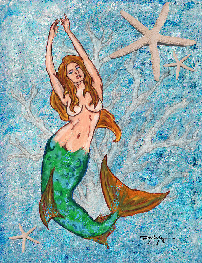 Mermaid Mixed Media - Exotic Mermaid by William Depaula