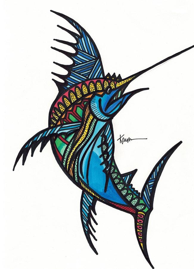 Exotic Swordfish Drawing by Kayla Roeber | Fine Art America