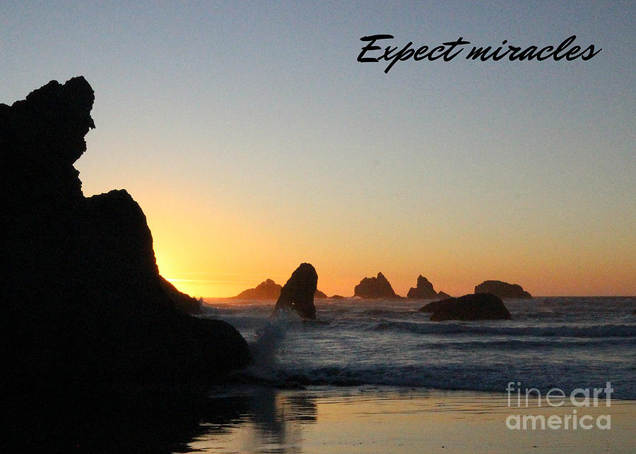 Sunset Photograph - Expect Miracles by Jenny Revitz Soper