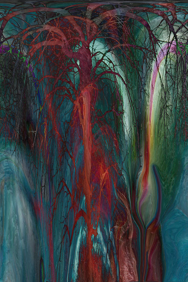 Experimental Tree Digital Art by Linda Sannuti
