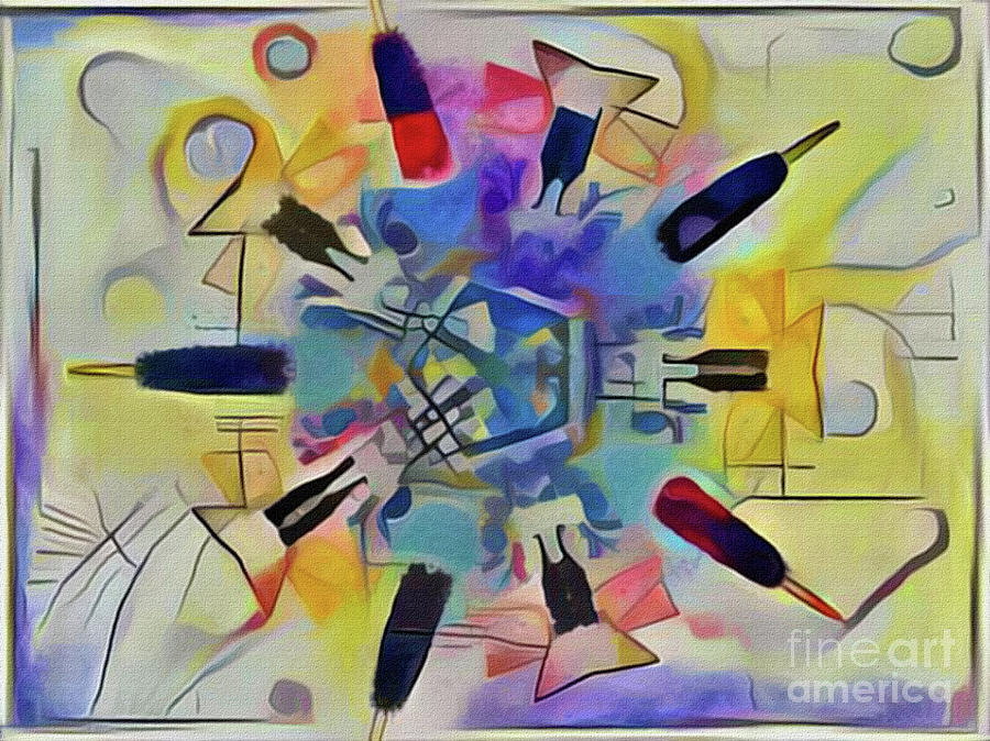 Exploding Happiness- An Abstract on Digital Canvas Digital Art by Nina Silver