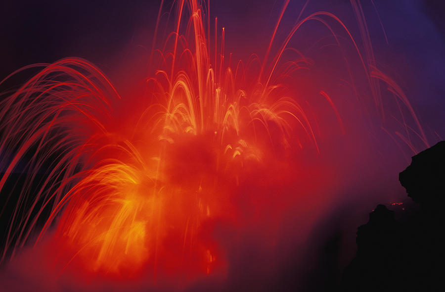 Exploding Lava Photograph by Greg Vaughn - Printscapes