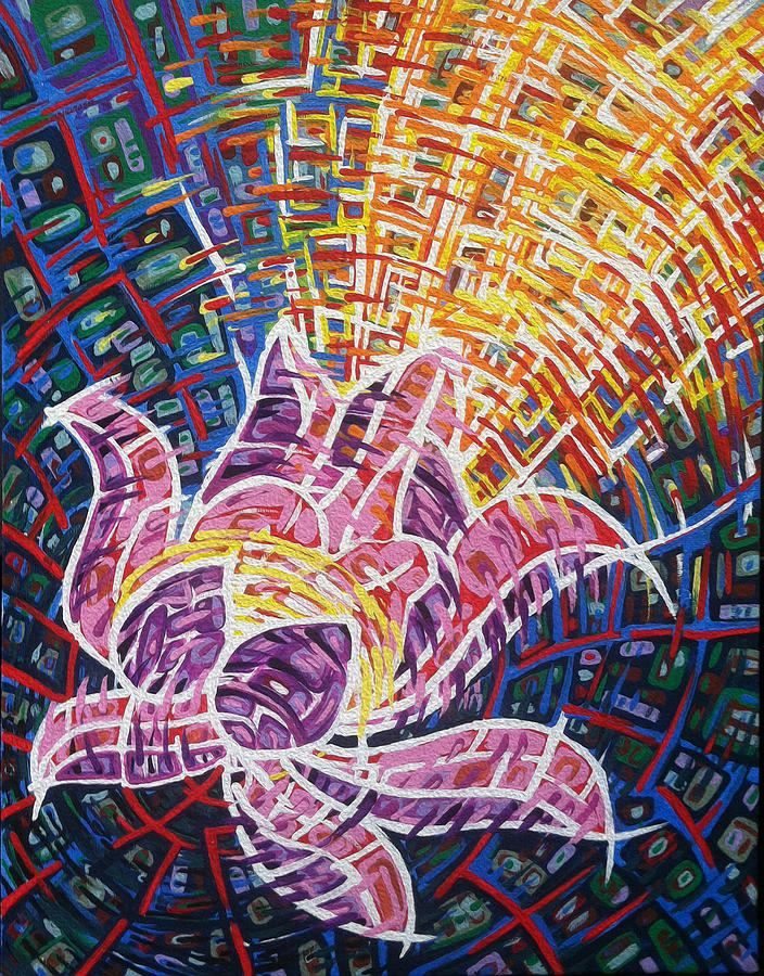 Flower Painting - Exploding Lotus by Kayden DiGiovanni Flower Painting - Exploding Lotus by Kayden DiGiovanni