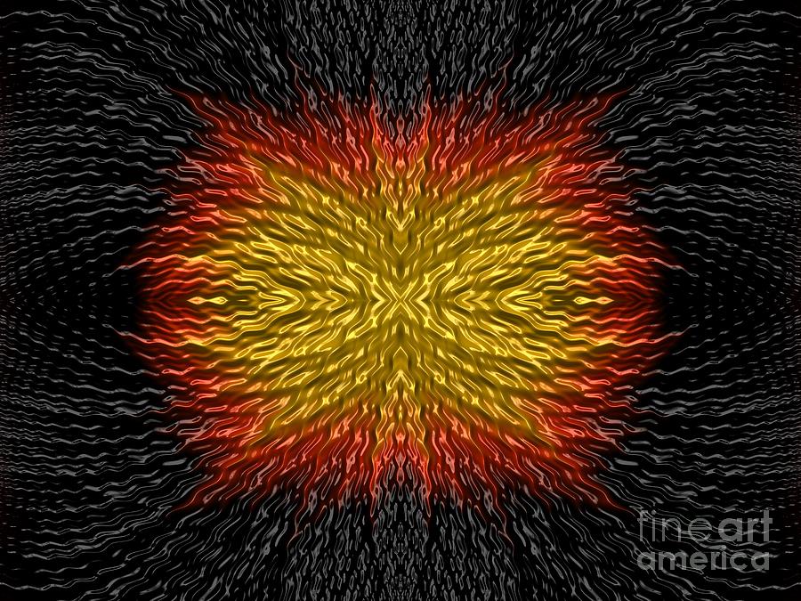 Exploding Star Meteor Fractal Abstract Digital Art by Rose Santuci-Sofranko