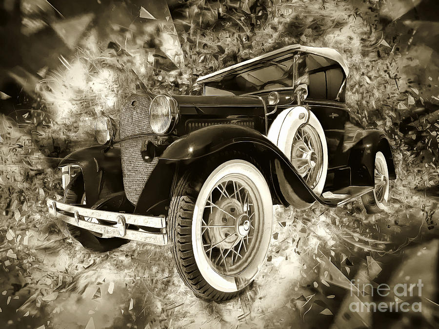 Exploding Vintage BW I Photograph by Jack Torcello