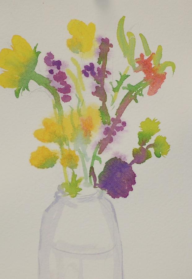 Flower Painting - Explorations in Watercolor  by Francesca Downs