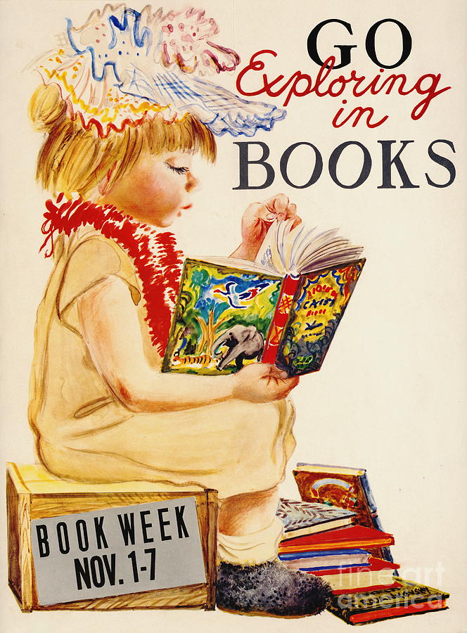 Exploring Books 1961 Photograph by Padre Art