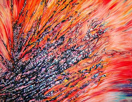 Abstract Expressionism Painting - Explosion by Natalia Pietsch Abstract Expressionism Painting - Explosion by Natalia Pietsch