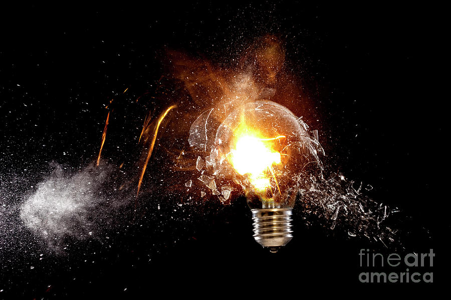 Explosion Of Bulb Photograph by Gualtiero Boffi