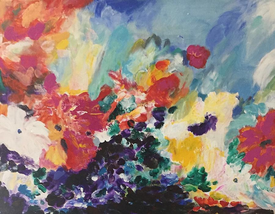 Explosion Of Flowers Painting