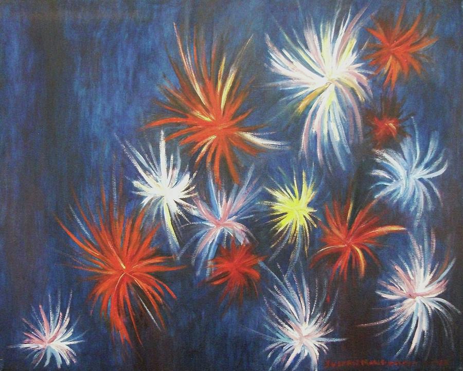 Explosive Emotions Two Painting by Suzanne Marie Leclair - Pixels