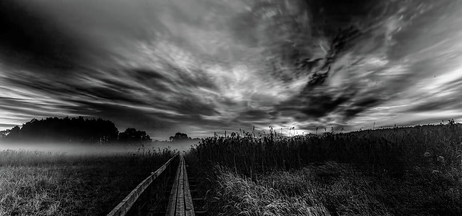Explosive morning BW #h0 Photograph by Leif Sohlman