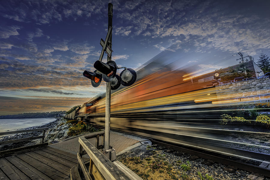 Sunset Photograph - Express Train by Alexander Hill