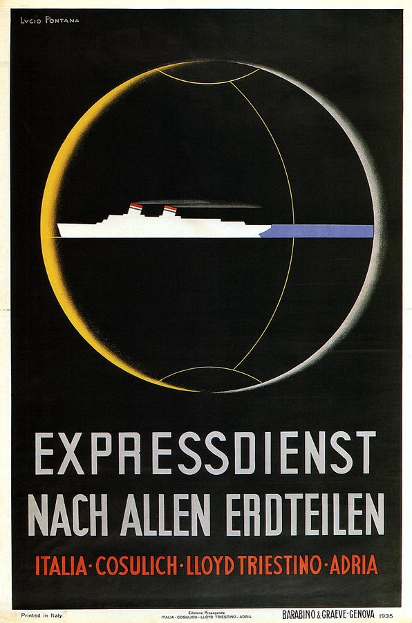 Expressdienst - Express Shipping Service - Vintage Minimalist Poster  Painting by Studio Grafiikka
