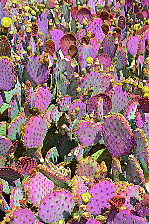 Expressionalism Purple Prickly Pear 3 Photograph by Aimee L Maher ALM GALLERY