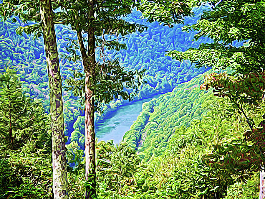 Expressionalism River Thru The Trees Photograph by Aimee L Maher ALM GALLERY