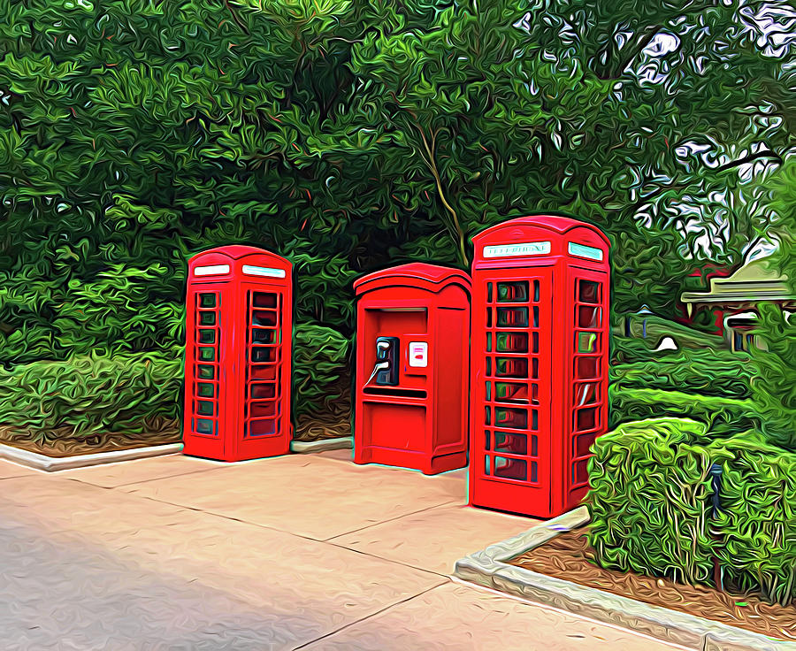 Expressionalism Telephone Booths Photograph by Aimee L Maher ALM GALLERY