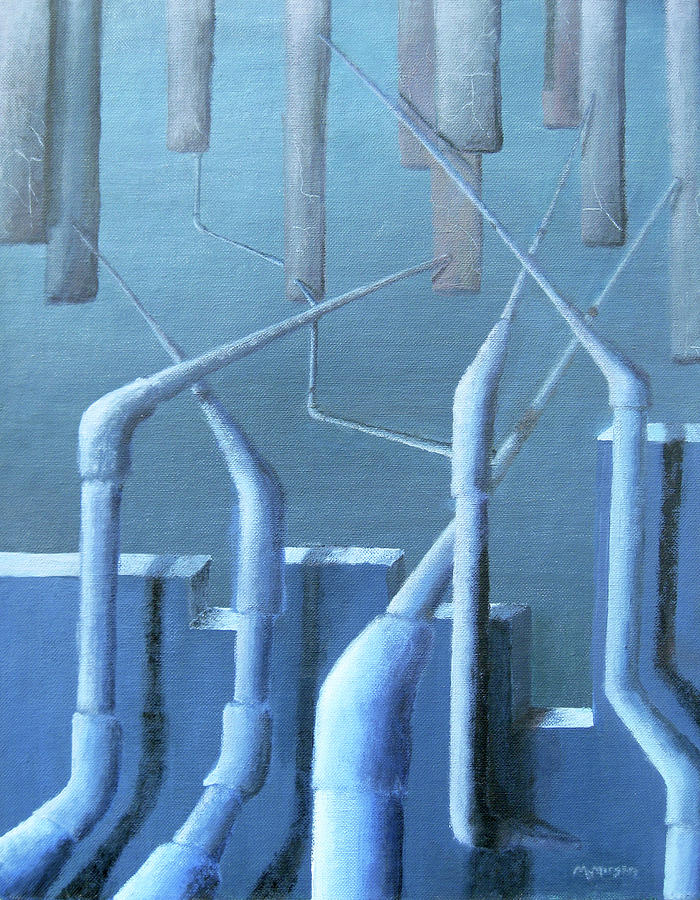 Extending Pipes Painting by Michael Morgan