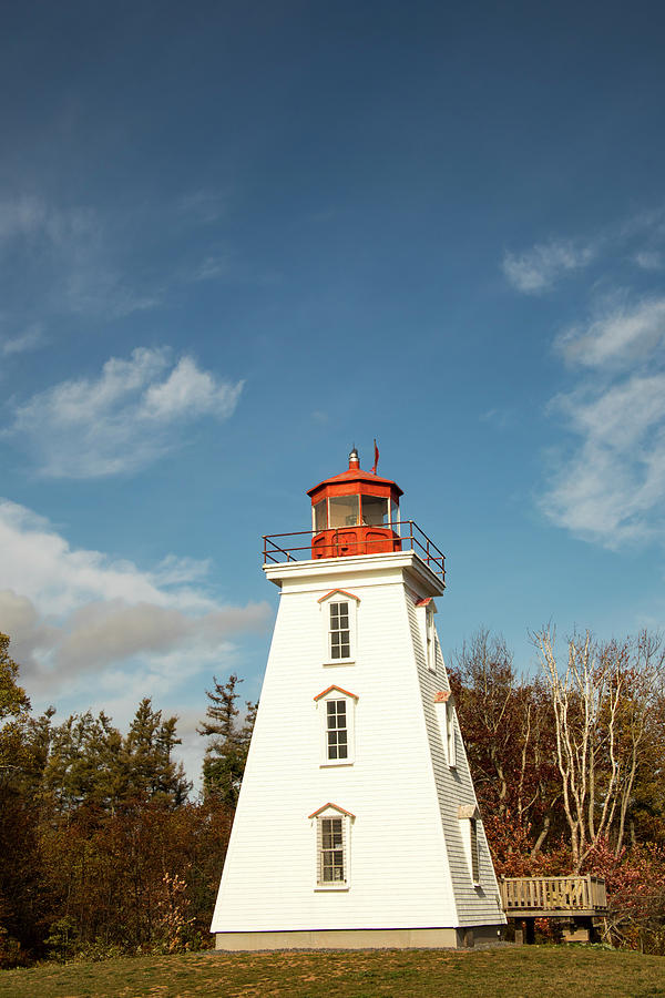 Exterior of Cape Bear Lighthouse, PEI Photograph by Karen Foley