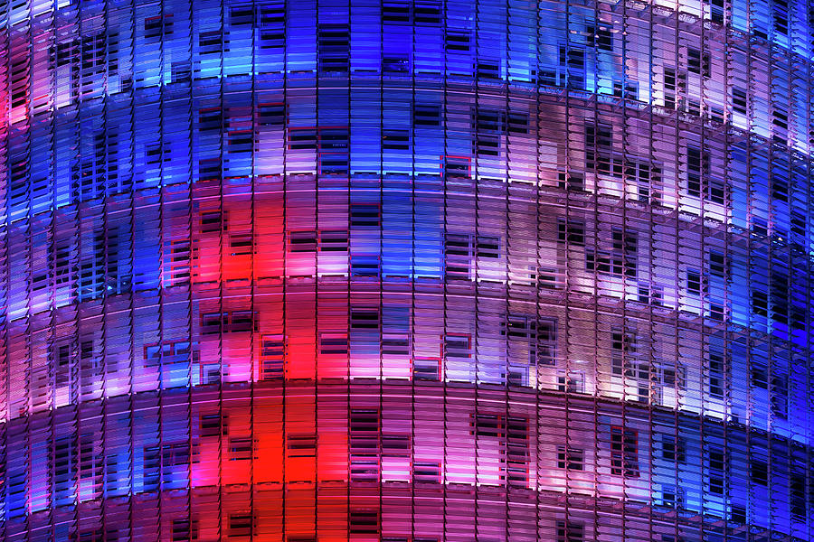 Abstract Photograph - Exterior of Torre Agbar in Barcelona, Spain by Blaz Gvajc