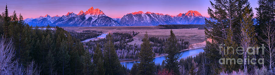 Extra Wide Snake River Sunrise Panorama Photograph by Adam Jewell
