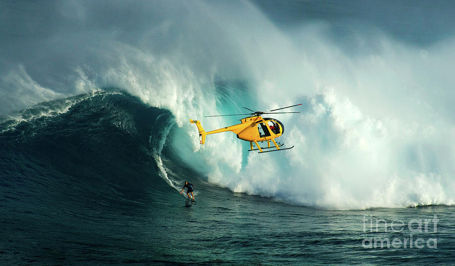 Jaws Photograph - Extreme Surfing Hawaii 6 by Bob Christopher