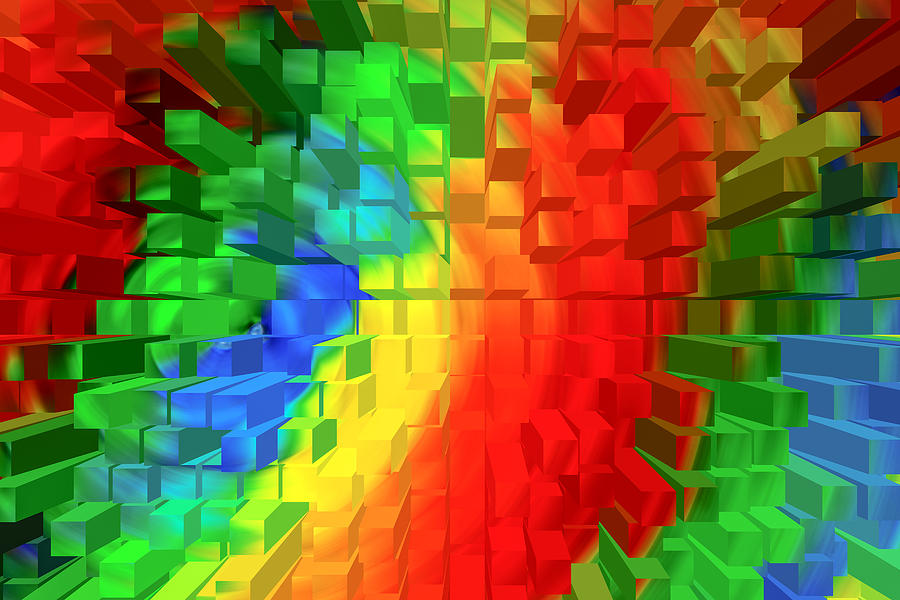 Extruded Spectrum Digital Art by SR Green