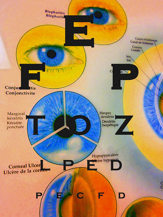 Eye Chart Digital Art by Randall Weidner