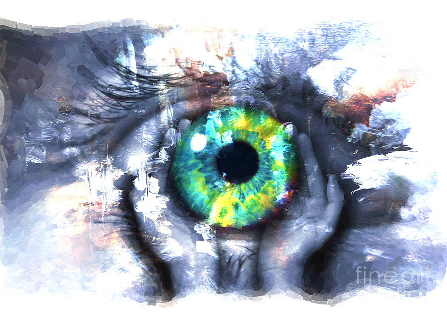 Eye in Hands 002 Painting by Gull G