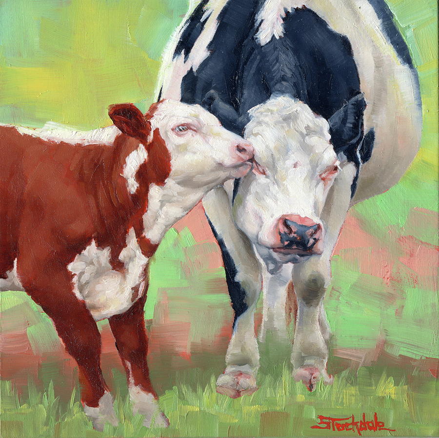 Eye Kisses Mini Painting by Margaret Stockdale Eye Kisses Mini Painting by Margaret Stockdale