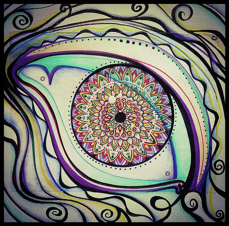 Eye Mandala Tapestry  Painting by Matt Mercer