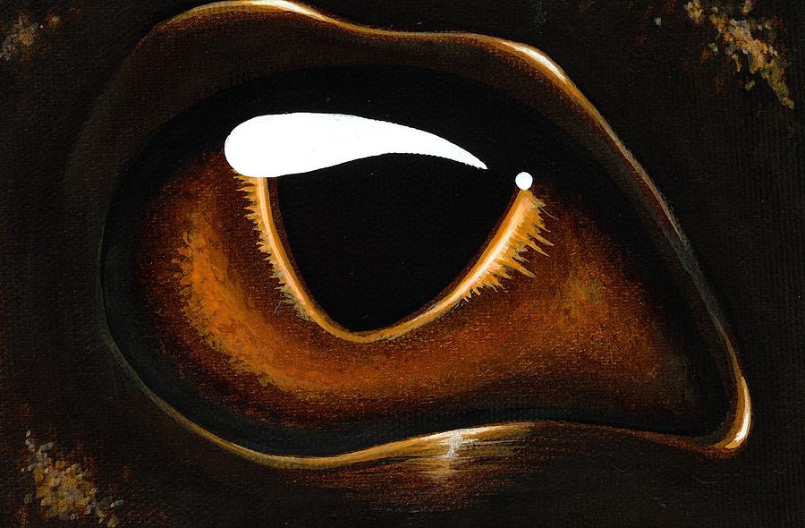 Fantasy Painting - Eye Of Baby Bronze by Elaina  Wagner