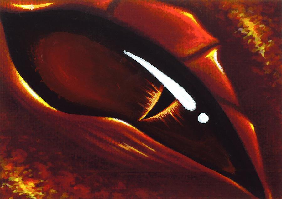 Fantasy Painting - Eye Of Flame 2 by Elaina  Wagner