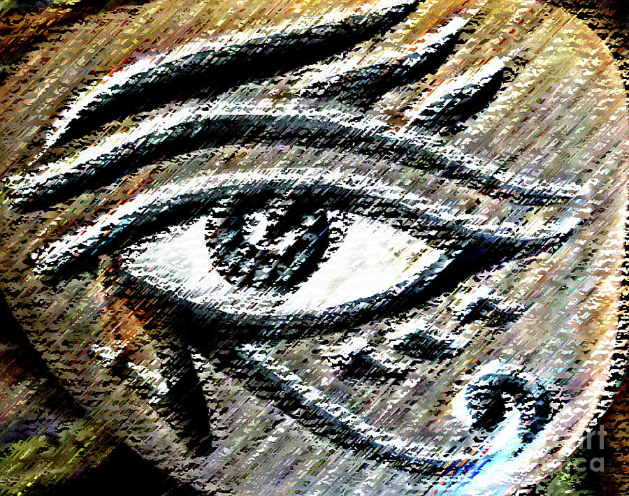 Eye of Horus Mixed Media by Maria Arango