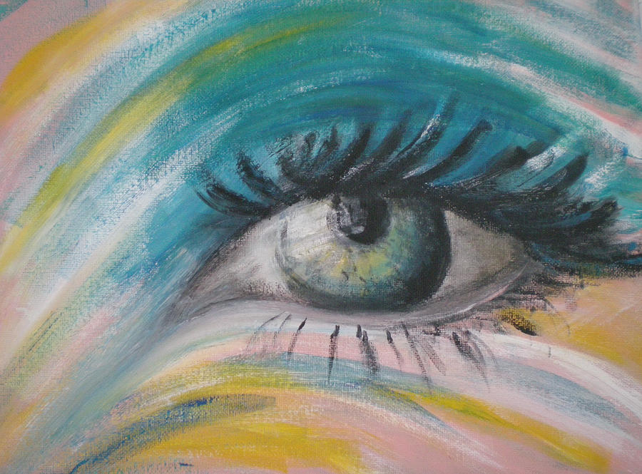 Abstract Painting - Eye of the beholder 2 by Margot Koefod