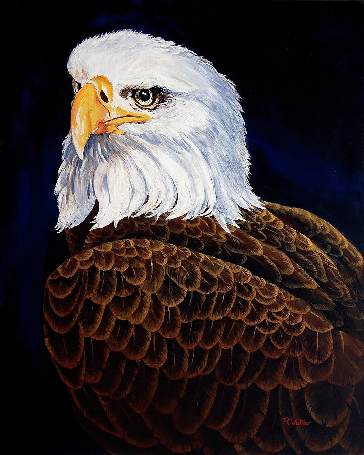 Eagle Painting - Eye of the Eagle by Robert M Walker