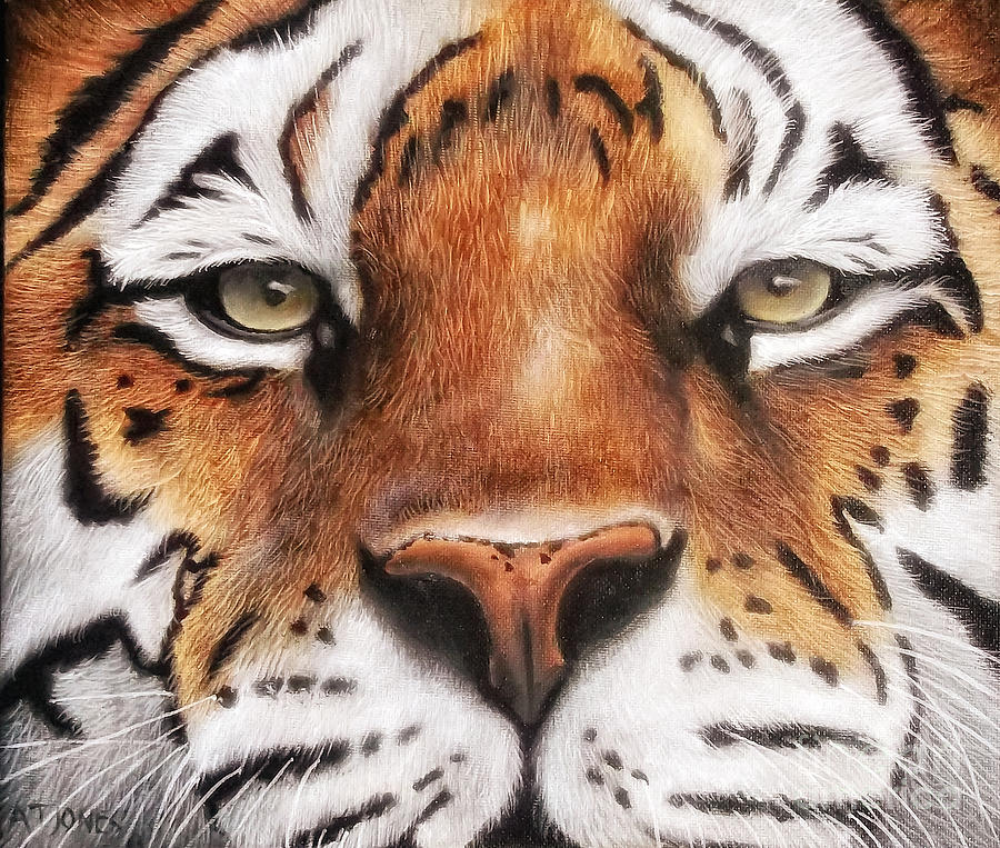 Eye of the Tiger Painting by Adrian Jones - Fine Art America